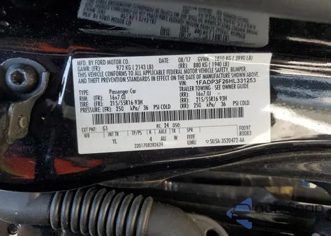 2017 Ford Focus Se from USA, damaged, VIN 1FADP3F26HL331253